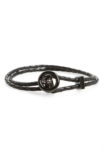 Men's Link Up Steering Wheel Braided Leather Bracelet