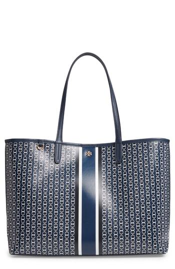 Tory Burch Gemini Link Coated Canvas Tote - Blue