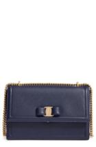 Salvatore Ferragamo Medium Grained Leather Bow Shoulder Bag - Red