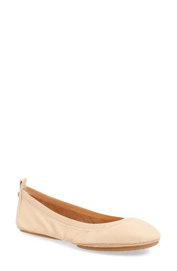 Women's Yosi Samra Samara Foldable Ballet Flat M - Beige