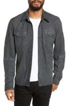 Men's John Varvatos Star Usa Snap Sheepskin Shirt Jacket, Size - Grey