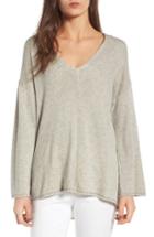 Women's Guest Editor Deep V-neck Hooded Pullover - Grey