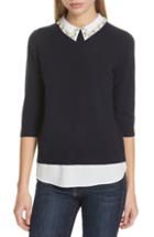 Women's Ted Baker London Lunna Embellished Collar Top - Blue