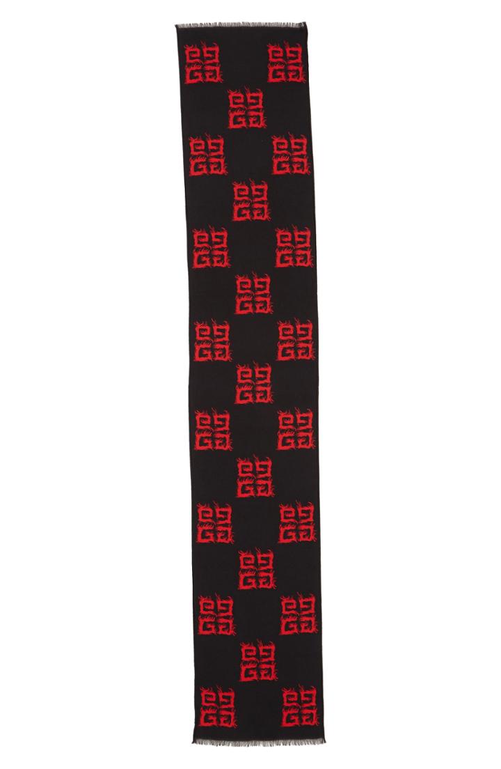 Women's Givenchy Flame Wool & Silk Scarf
