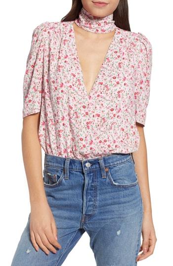 Women's Afrm Naomi Bodysuit - Pink