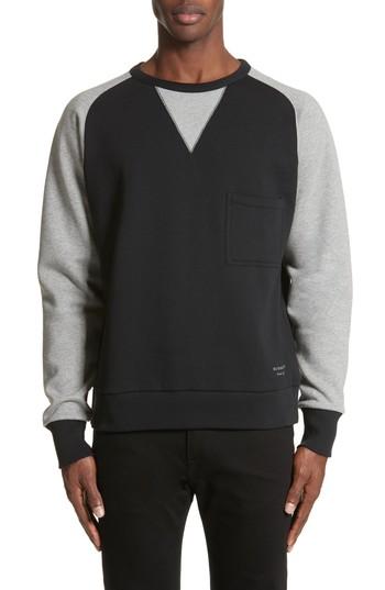 Men's Burberry Wickword Fleece Crewneck Sweatshirt - Black