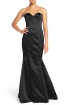 Women's Hayley Paige Occasions Strapless Satin Trumpet Gown