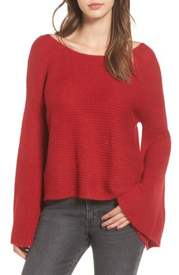 Women's Bp. Flare Sleeve Sweater - Red