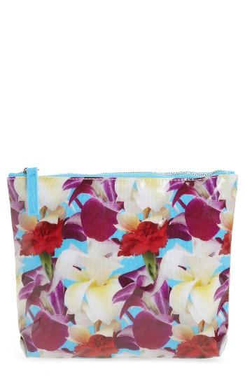 Ki-ele Flower Lei Print Pouch - Purple