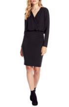 Women's Michael Stars Jules Cross Front Stretch Jersey Dress - Black