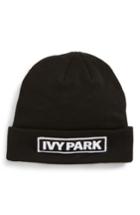 Women's Ivy Park Embroidered Patch Beanie - Black