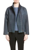 Women's Zero + Maria Cornejo Osita Leather Bomber Jacket - Black