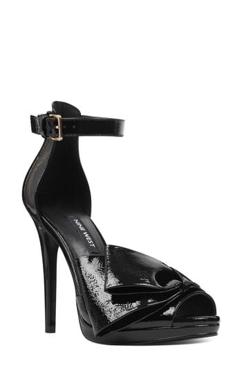 Women's Nine West Bellen Ankle Strap Sandal .5 M - Black