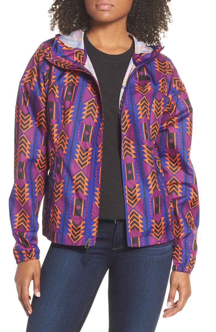 Women's The North Face Print Cyclone 3.0 Windwall Jacket - Blue