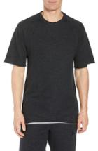 Men's Nike Jordan Wings Light Short Sleeve Sweatshirt - Black