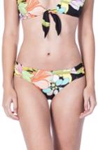 Women's Trina Turk Bouquet Floral Hipster Bikini Bottoms - Black