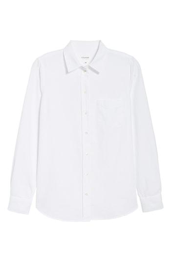 Women's Sezane Tomboy Cotton Poplin Shirt Us / 36 Fr - White
