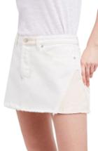 Women's Free People Patch Denim Miniskirt - White
