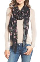 Women's Rebecca Minkoff Mixed Floral Oblong Scarf, Size - Black