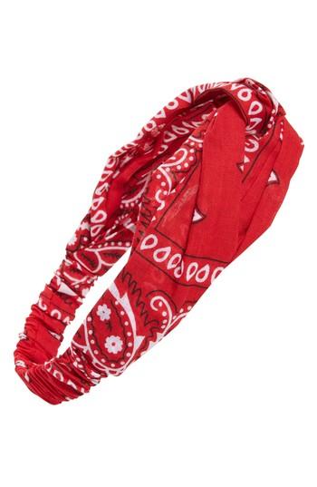 Cara Paisley Head Wrap, Size - Red