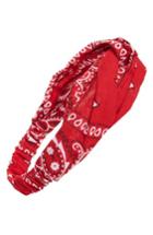 Cara Paisley Head Wrap, Size - Red