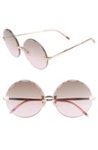 Women's Wildfox Starlight 62mm Oversize Round Sunglasses - Rose Gold/ Brown-rose Gradient