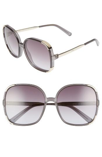 Women's Chloe Myrte 61mm Gradient Lens Square Sunglasses - Dark Grey
