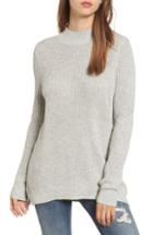 Women's Bp. Mock Neck Tunic Sweater, Size - Grey