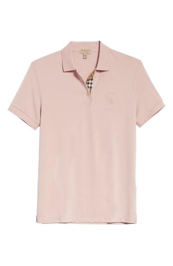 Women's Burberry Hartford Pique Polo - Pink