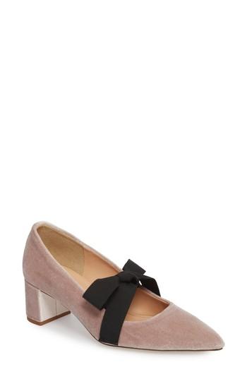 Women's J.crew Elwood Velvet Bow Pump M - Pink