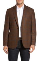 Men's Flynt Classic Fit Windowpane Wool Sport Coat R - Metallic