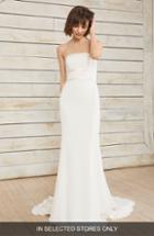 Women's Nouvelle Amsale Arielle Bow Detail Strapless Crepe Gown