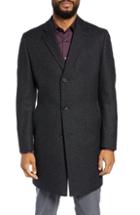Men's Boss Stratus Trim Fit Wool Blend Top Coat