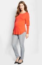 Women's Maternal America Drape Back Maternity Top - Red