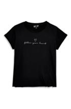 Women's Topshop Follow Your Heart Tee Us (fits Like 0) - Black