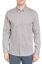 Men's Ted Baker London Lorrie Geo Print Sport Shirt (s) - White