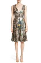 Women's Carolina Herrera Sequin Fit & Flare Dress