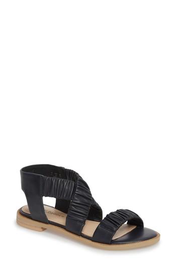 Women's Kelsi Dagger Brooklyn Ryder Pleated Flat Sandal .5 M - Blue