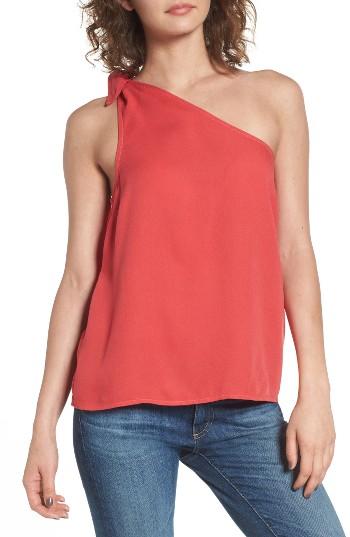 Women's Splendid One-shoulder Tank - Red