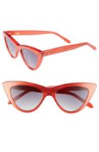 Women's Vow London Nancy 53mm Cat Eye Sunglasses - Red Glitter/ Smoke