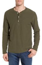 Men's Billy Reid Hudson Stripe Henley, Size - Green