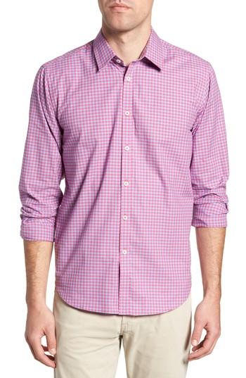 Men's Jeremy Argyle Slim Fit Gingham Sport Shirt - Red