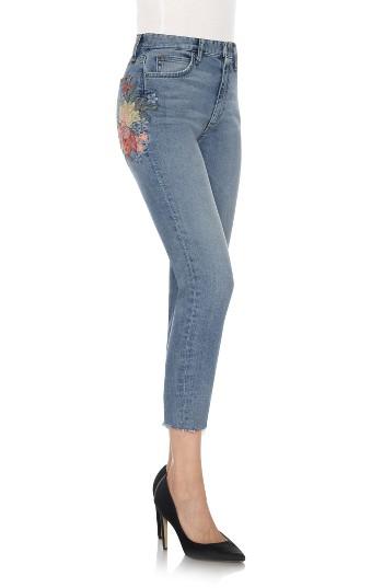Women's Joe's The Debbie Embroidered High Waist Crop Straight Leg Jeans