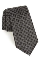Men's Nordstrom Men's Shop Middletown Geometric Silk Tie, Size - Black