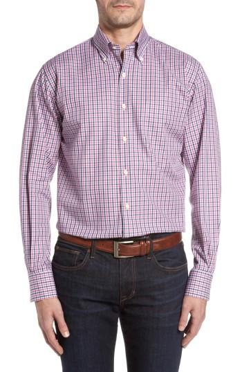 Men's Peter Millar Adams Check Sport Shirt - Red