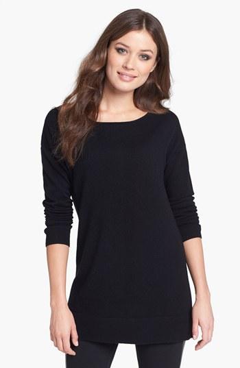 Nordstrom Collection Button Back Cashmere Tunic