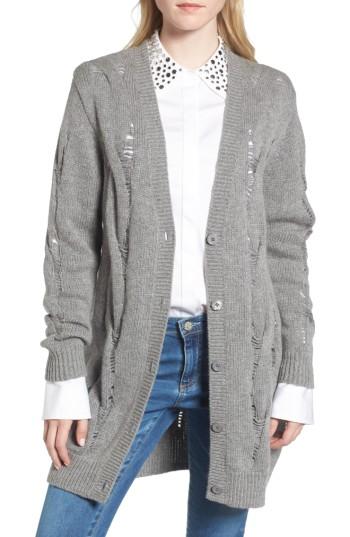 Women's Ag Sandrine Longline Cardigan Sweater - Grey