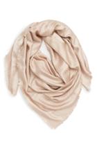 Women's Valentino Optical Silk & Wool Shawl, Size - Beige