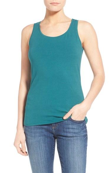 Petite Women's Nic+zoe 'perfect' Tank, Size P - Green