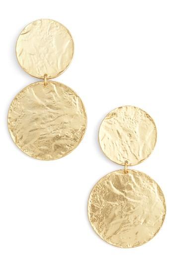 Women's Karine Sultan Large Disc Drop Earrings